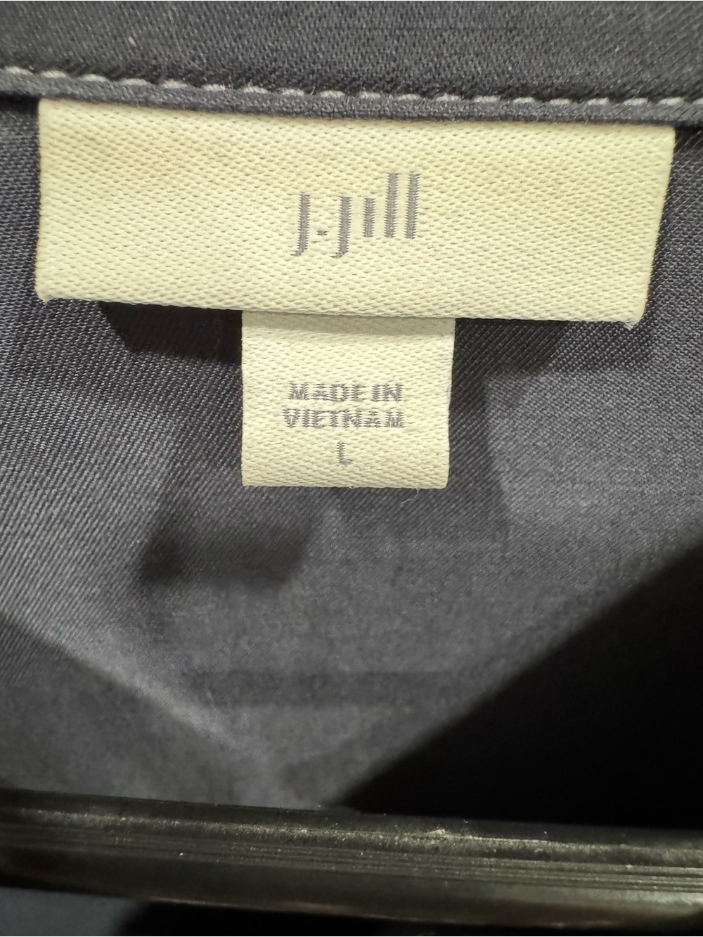 J. Jill Long Navy Button-Front Maxi Shirt Dress - Picture 6 of 12